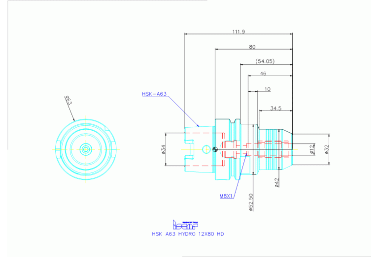 HSK A63 HYDRO 12X80 HD