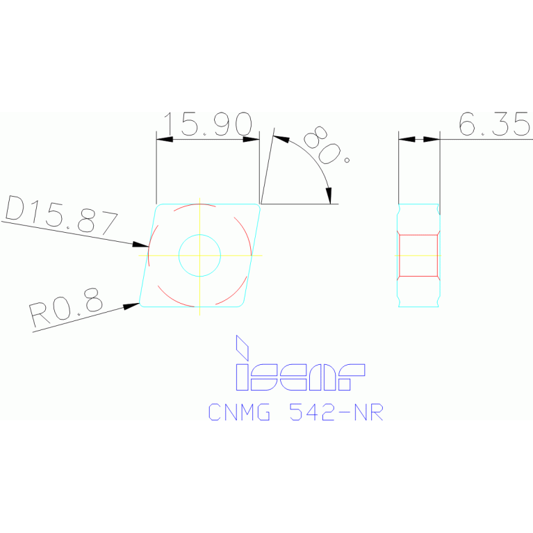 CNMG 160608-NR IC8250