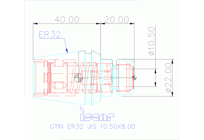 GTIN ER32 JIS 10.50X8.00