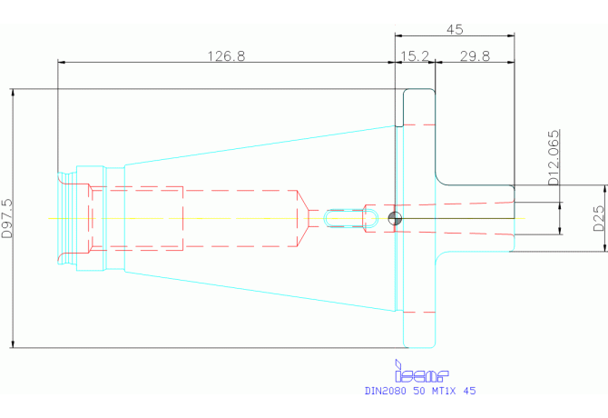 DIN2080 50 MT1X 45