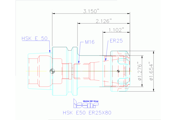 HSK E50 ER25X80
