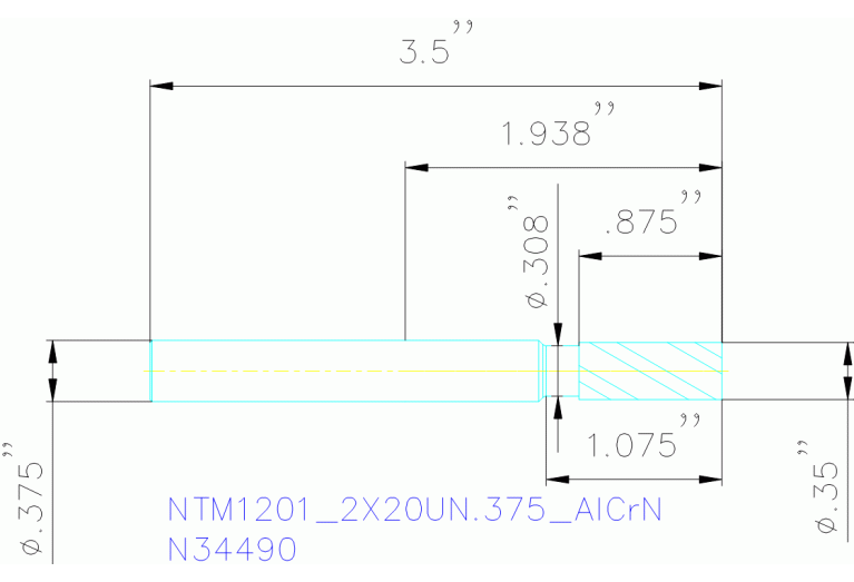 NTM1201/2X20UN.375 ALCRN