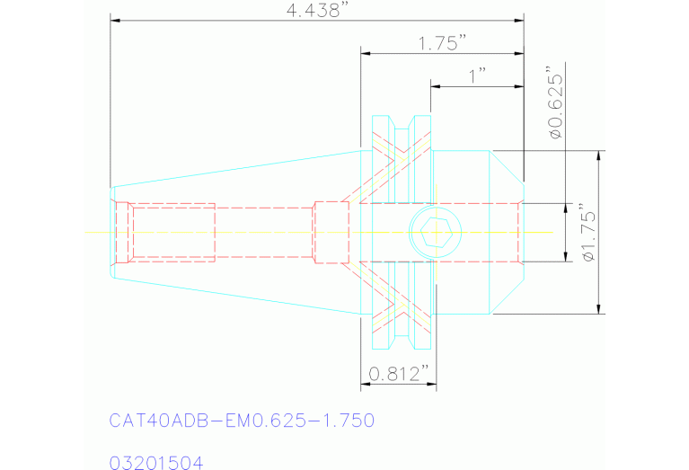 CAT40ADB-EM0.625-1.750