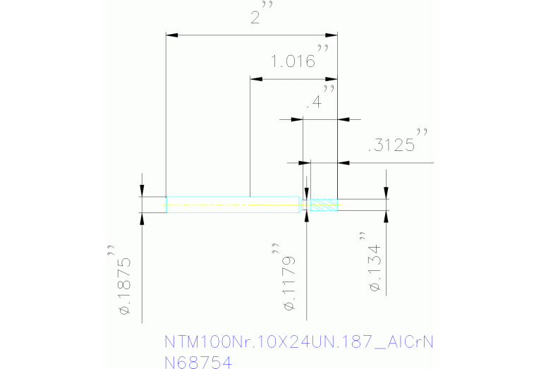 NTM100NR.10X24UN.187 ALCRN