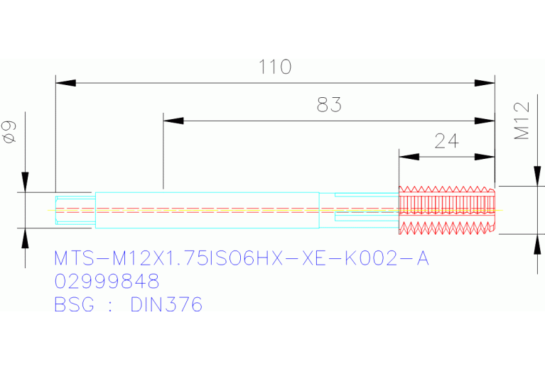 MTS-M12X1.75ISO6HX-XE-K002-A