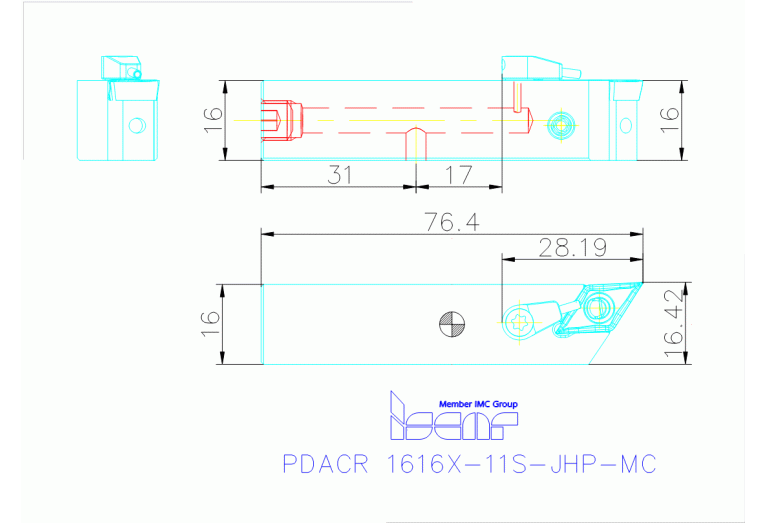 PDACR 1616X-11S-JHP-MC