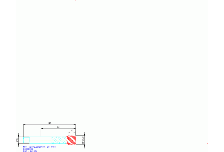 MTH-M24X2.00ISO6HX-BC-P011