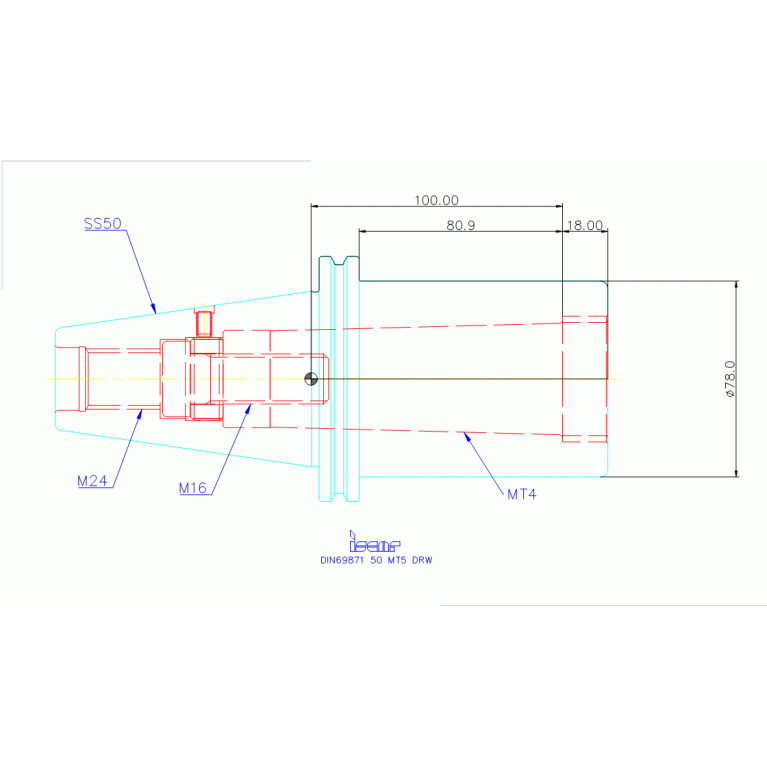 DIN69871 50 MT5 DRW