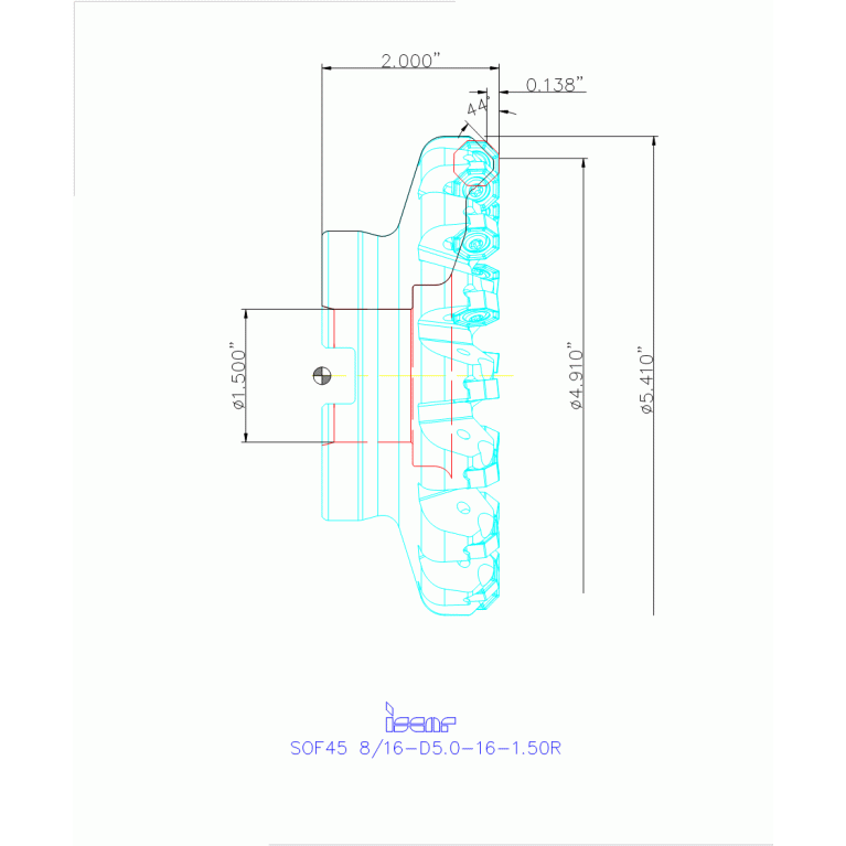 SOF45 8/16-D5.0-16-1.50R