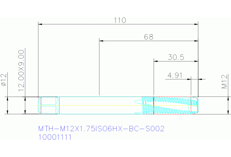 MTH-M12X1.75ISO6HX-BC-S002