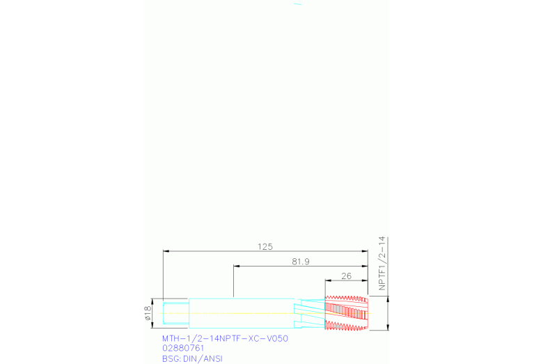 MTH-1/2-14NPTF-XC-V050