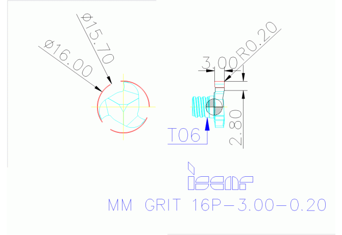MM GRIT 16P-3.00-0.20 IC528