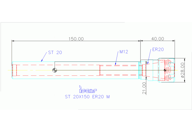ST 20X150 ER20 M