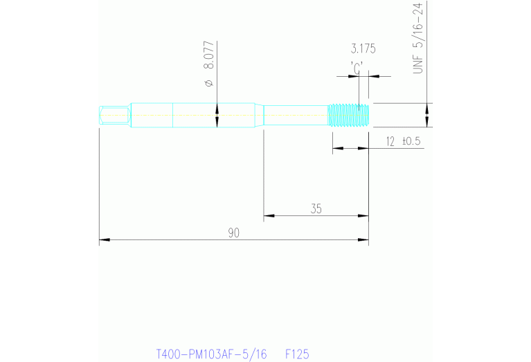 T400-PM103AF-5/16 F125