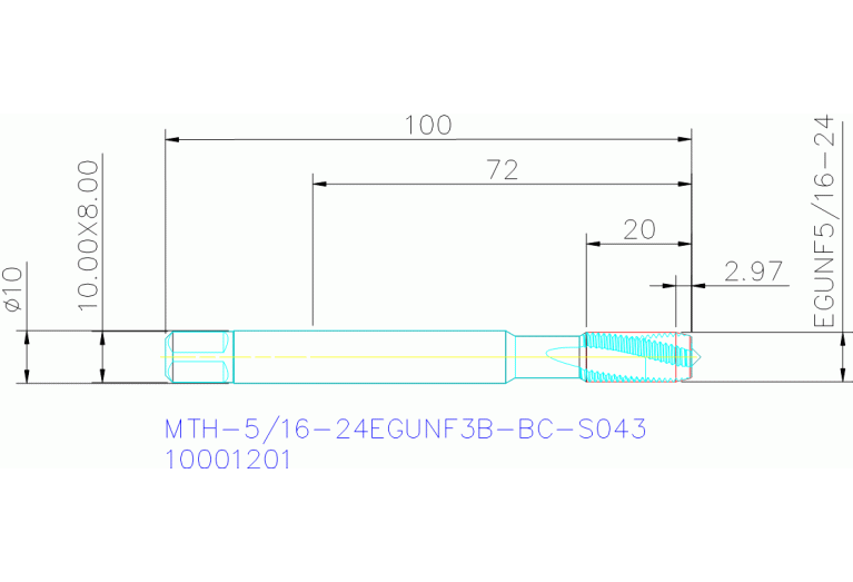 MTH-5/16-24EGUNF3B-BC-S043