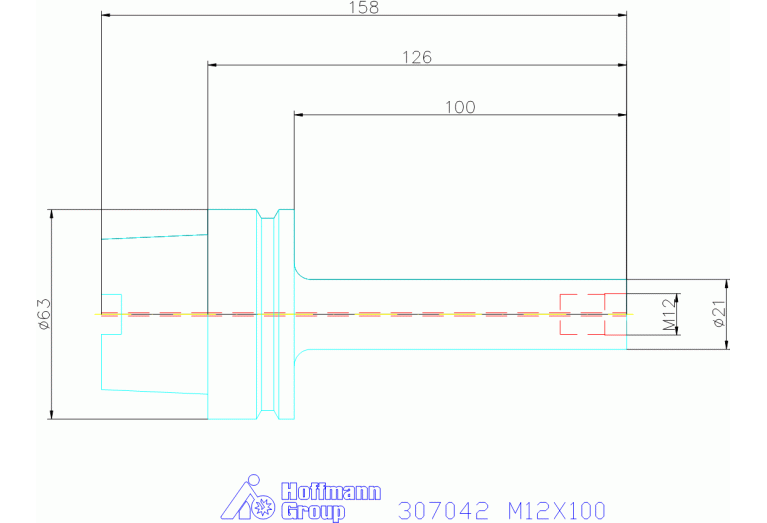 307042 M12X100