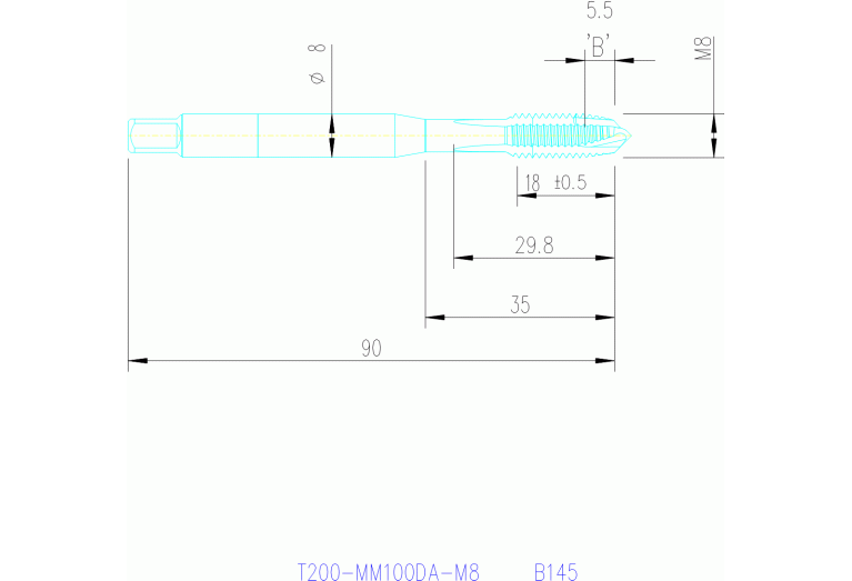 T200-MM100DA-M8 B145