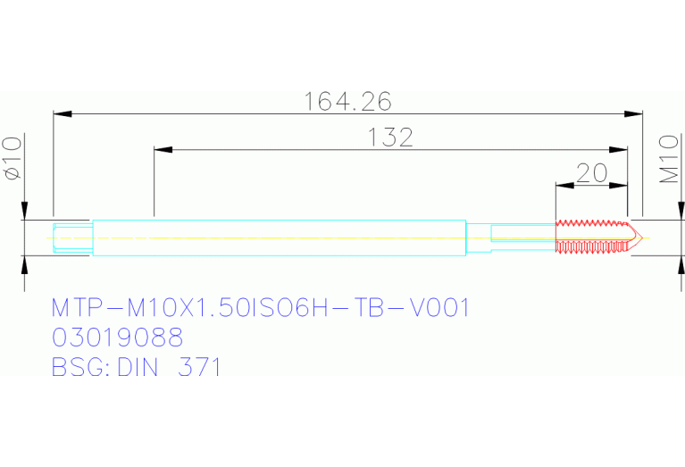 MTP-M10X1.50ISO6H-TB-V001