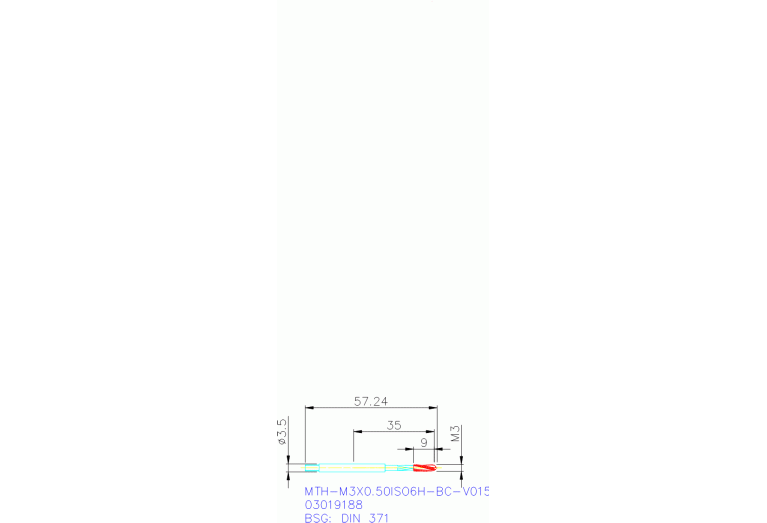 MTH-M3X0.50ISO6H-BC-V015