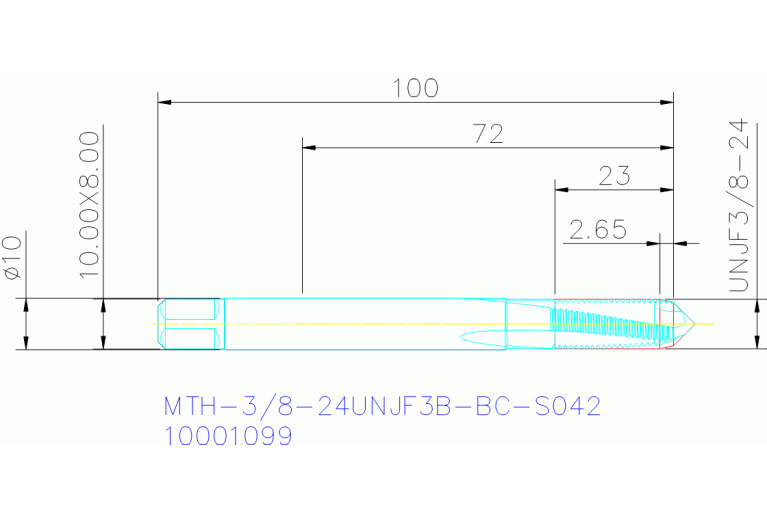 MTH-3/8-24UNJF3B-BC-S042
