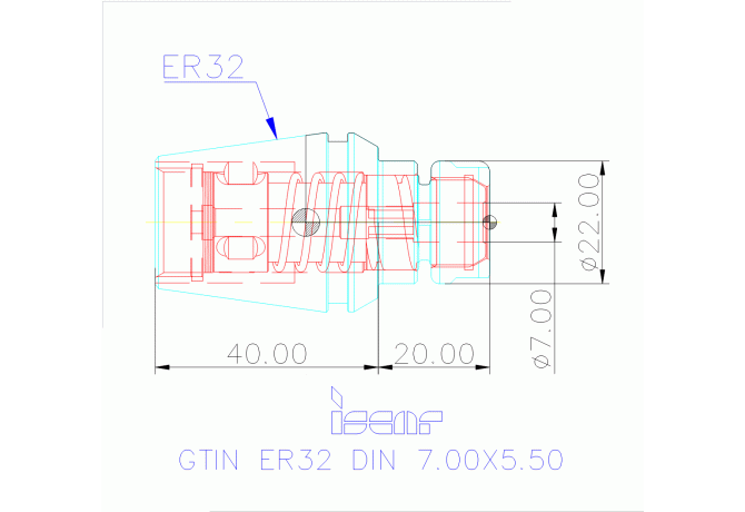 GTIN ER32 DIN 7.00X5.50