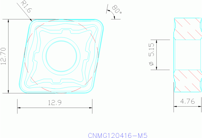 CNMG120416-M5 TP2500