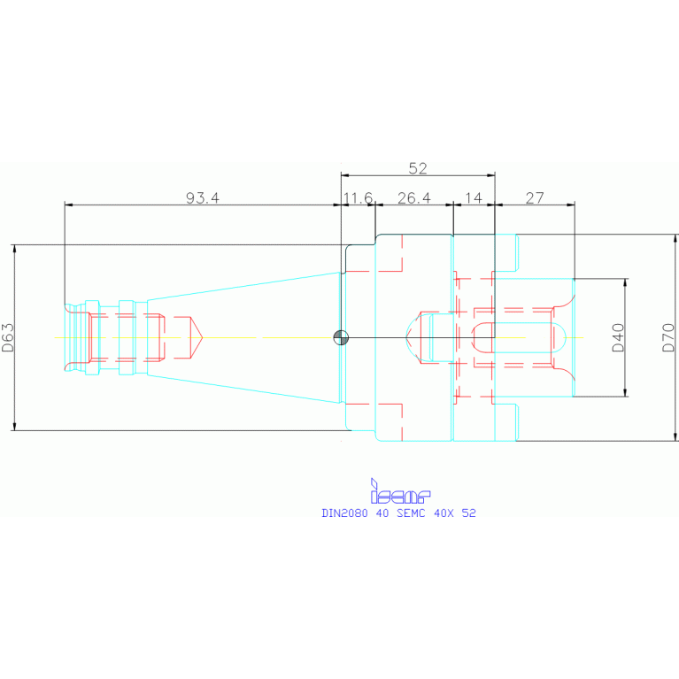DIN2080 40 SEMC 40X 52