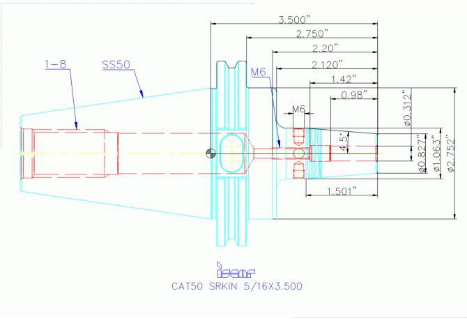 CAT50 SRKIN 5/16X3.500