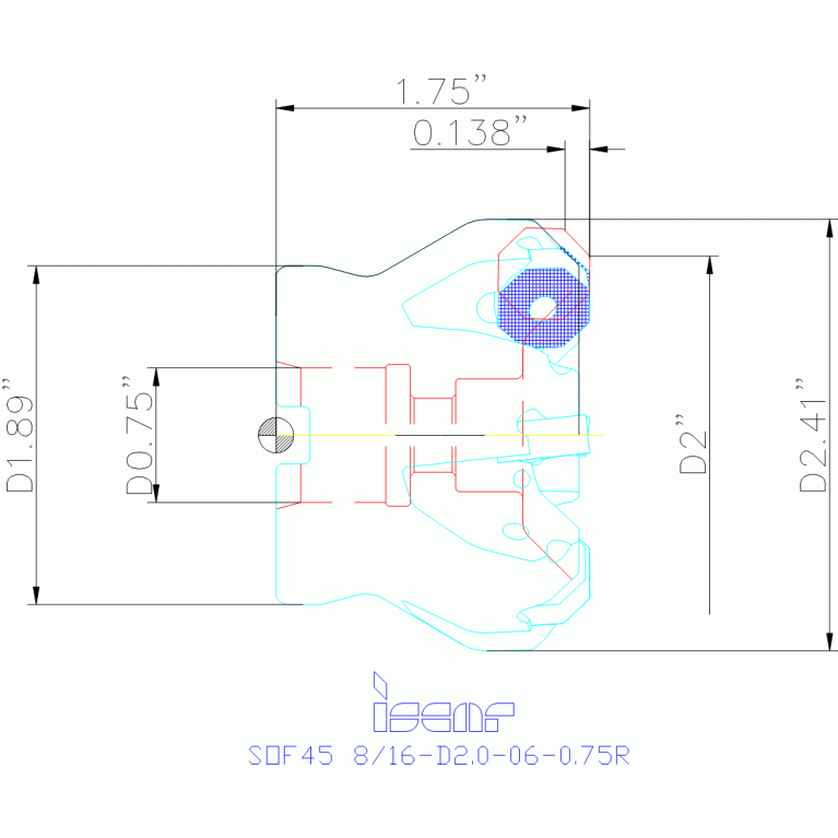 SOF45 8/16-D2.0-06-0.75R