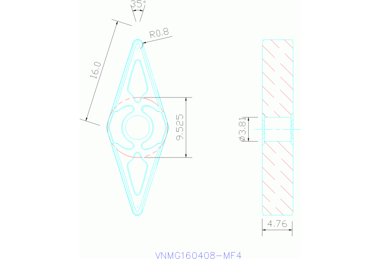 VNMG160408-MF4 TS2500