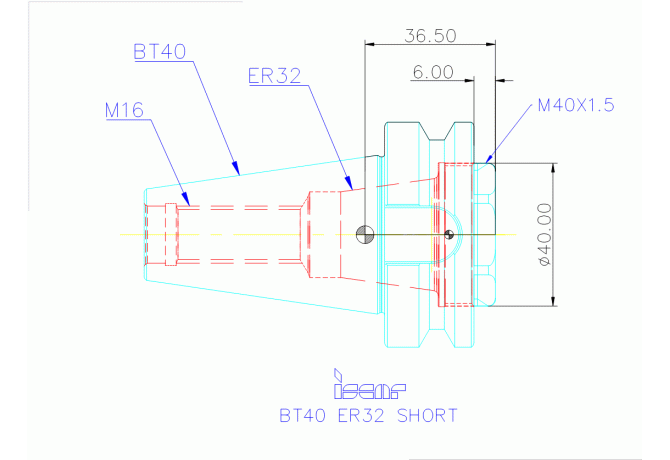 BT40 ER32 SHORT