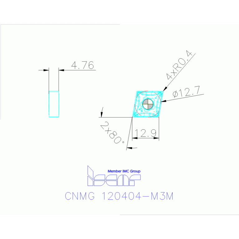 CNMG 120404-M3M IC807