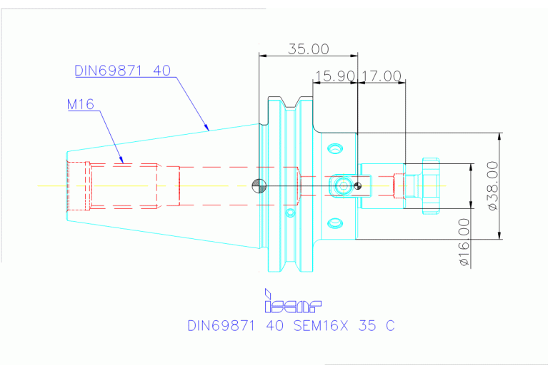DIN69871 40 SEM16X 35 C