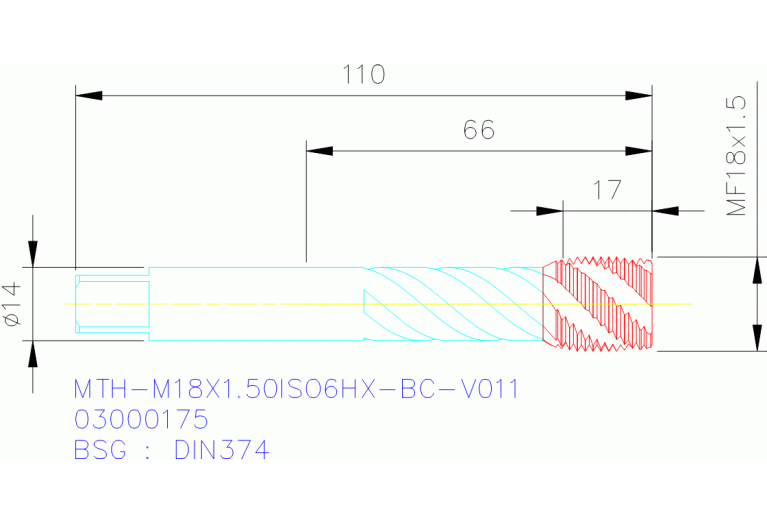 MTH-M18X1.50ISO6HX-BC-V011