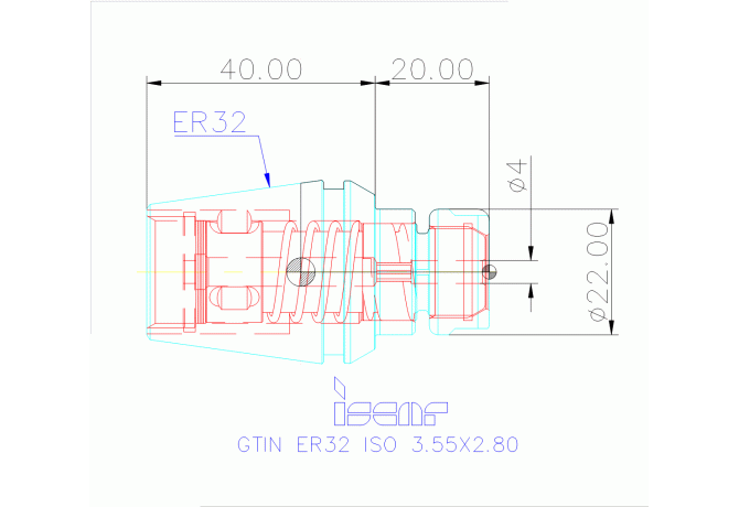 GTIN ER32 ISO 3.55X2.80