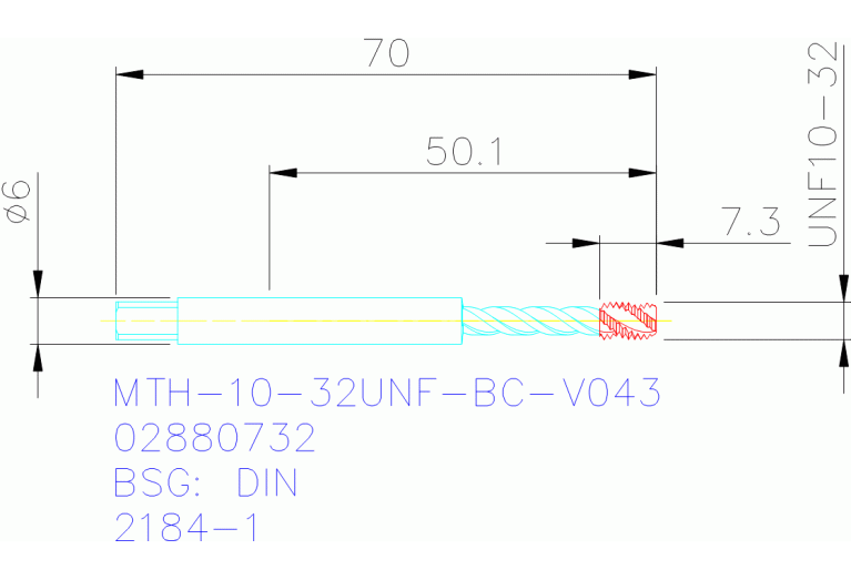 MTH-10-32UNF-BC-V043