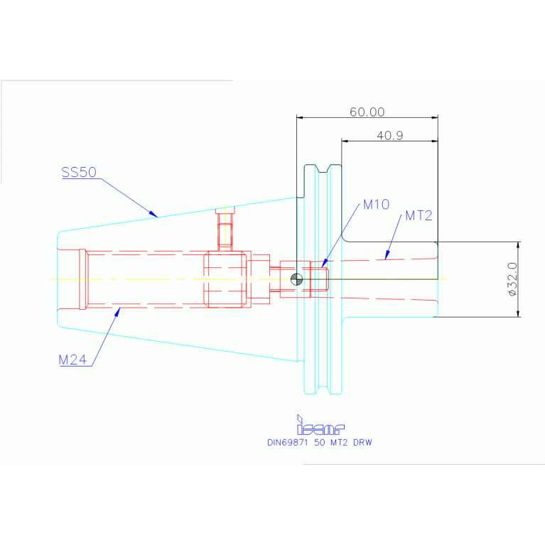 DIN69871 50 MT2 DRW