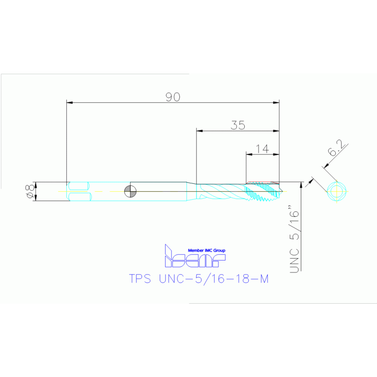 TPS UNC-5/16-18-M HETI
