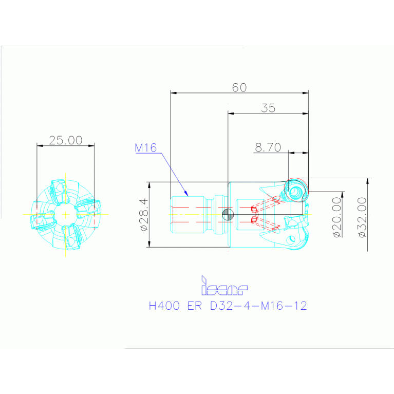 H400 ER D32-4-M16-12