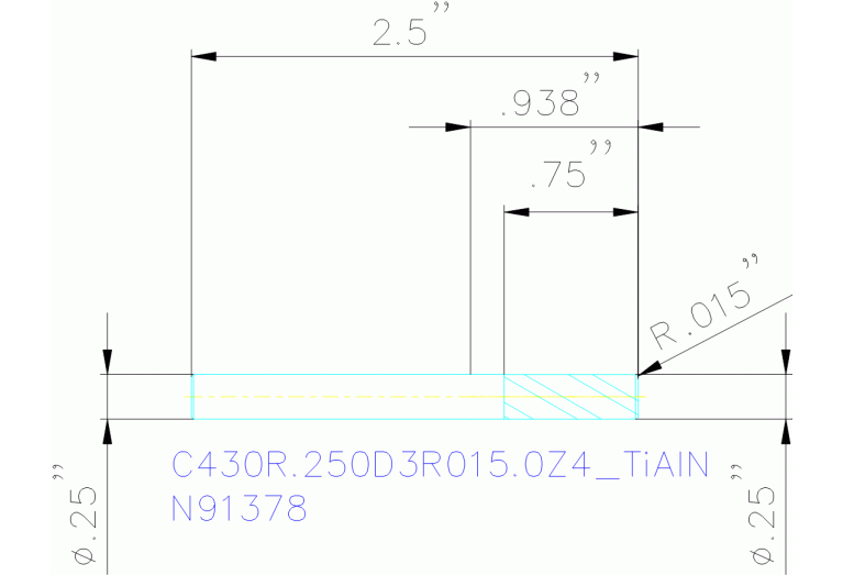 C430R.250D3R015.0Z4 TIALN