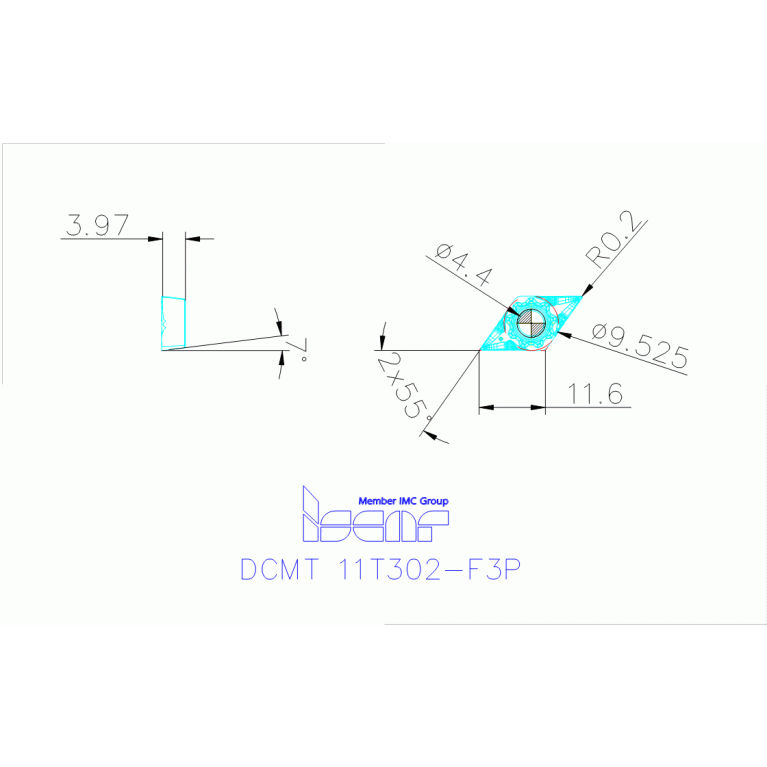 DCMT 11T302-F3P IC8150