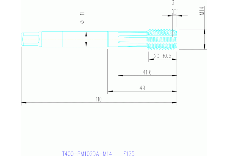 T400-PM102DA-M14 F125