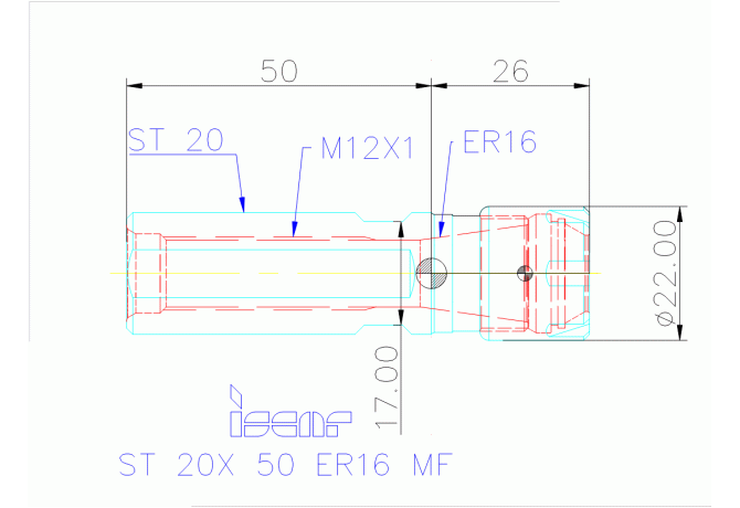 ST 20X 50 ER16 MF