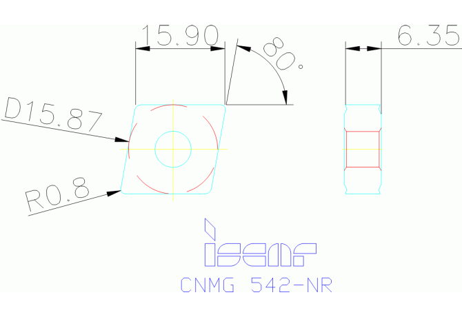 CNMG 160608-NR IC8350
