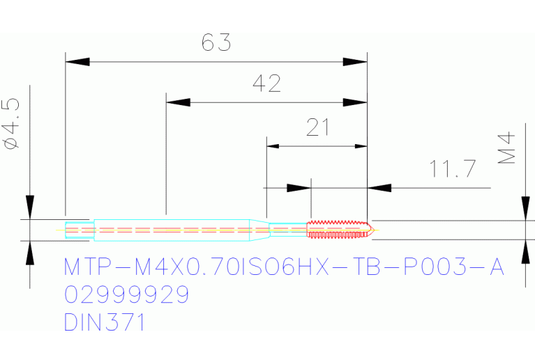 MTP-M4X0.70ISO6HX-TB-P003-A
