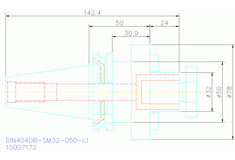 DIN40ADB-SM32-050-L1