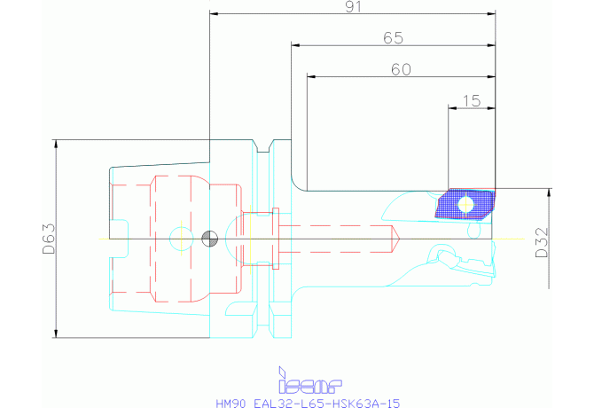 HM90 EAL32-L65-HSK63A-15