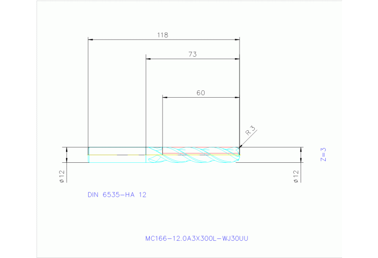 MC166-12.0A3X300L-WJ30UU