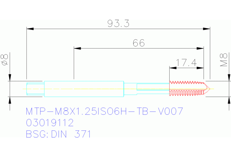 MTP-M8X1.25ISO6H-TB-V007