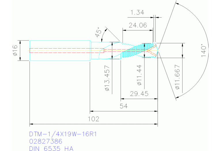 DTM-1/4X19W-16R1